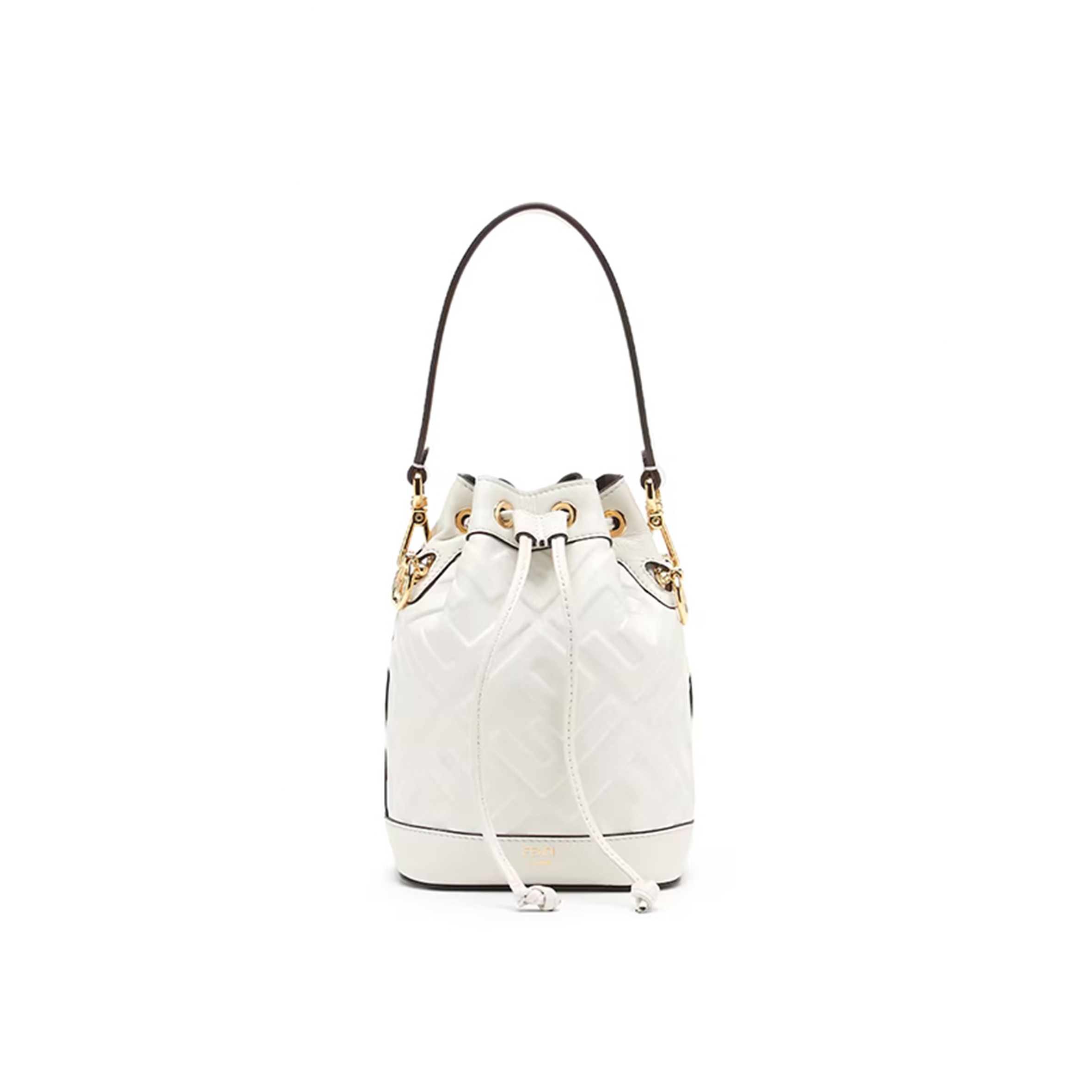 FENDI MON TRESOR WHITE LEATHER MINI BAG WITH FF MOTIF 8BS093ANWTF0QVL (18*14*12cm) FENDI MON TRESOR WHITE LEATHER MINI BAG WITH FF MOTIF 8BS093ANWTF0QVL (18*14*12cm)